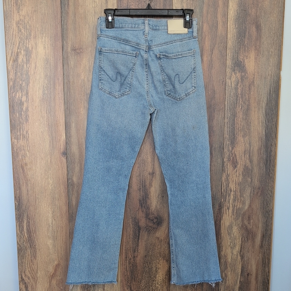Citizens Of Humanity Isola Crop Kick Vintage Fray Hem Jeans 27 M461